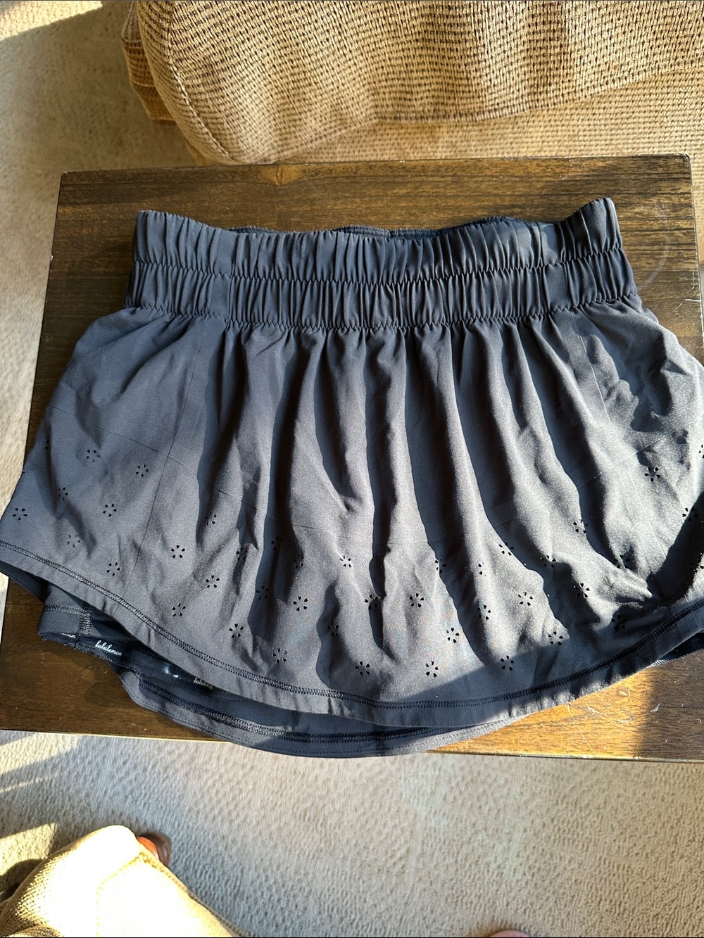 lululemon athletica Eyelet Athletic Skort in black